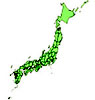 Географическая карта Японии / JPG 38 Кб 474*500